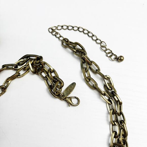 New York & Company Stone Cluster Statement Necklace - Picture 7 of 8